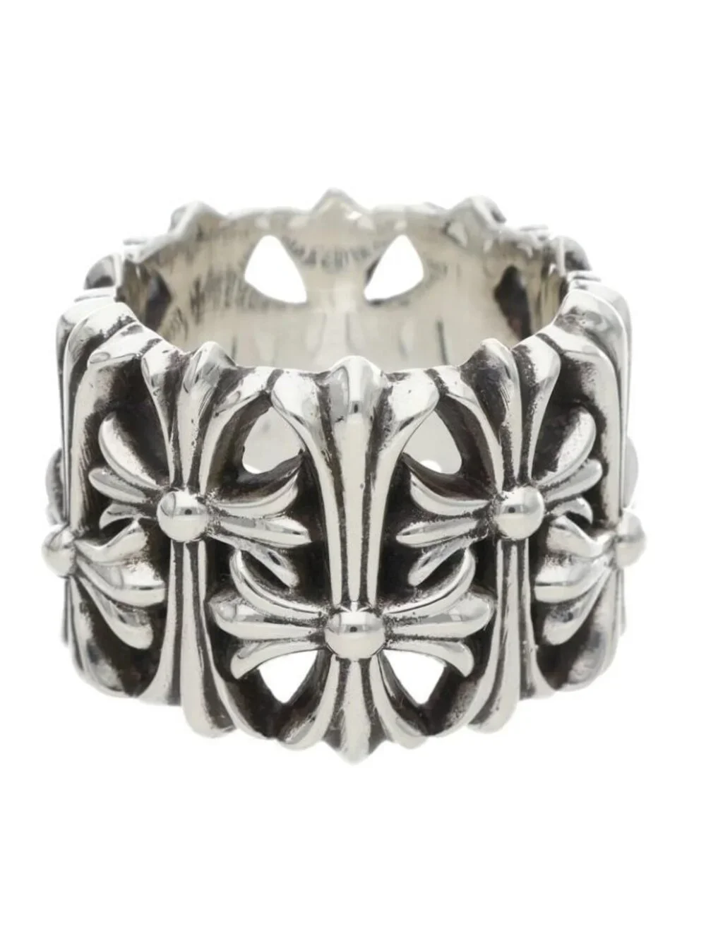 Chrome Hearts Cemetery Cross Silver Ring
